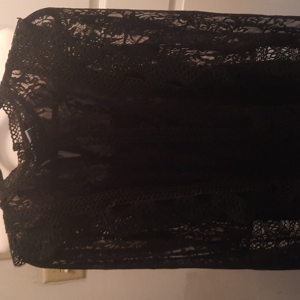 Womens black lace top